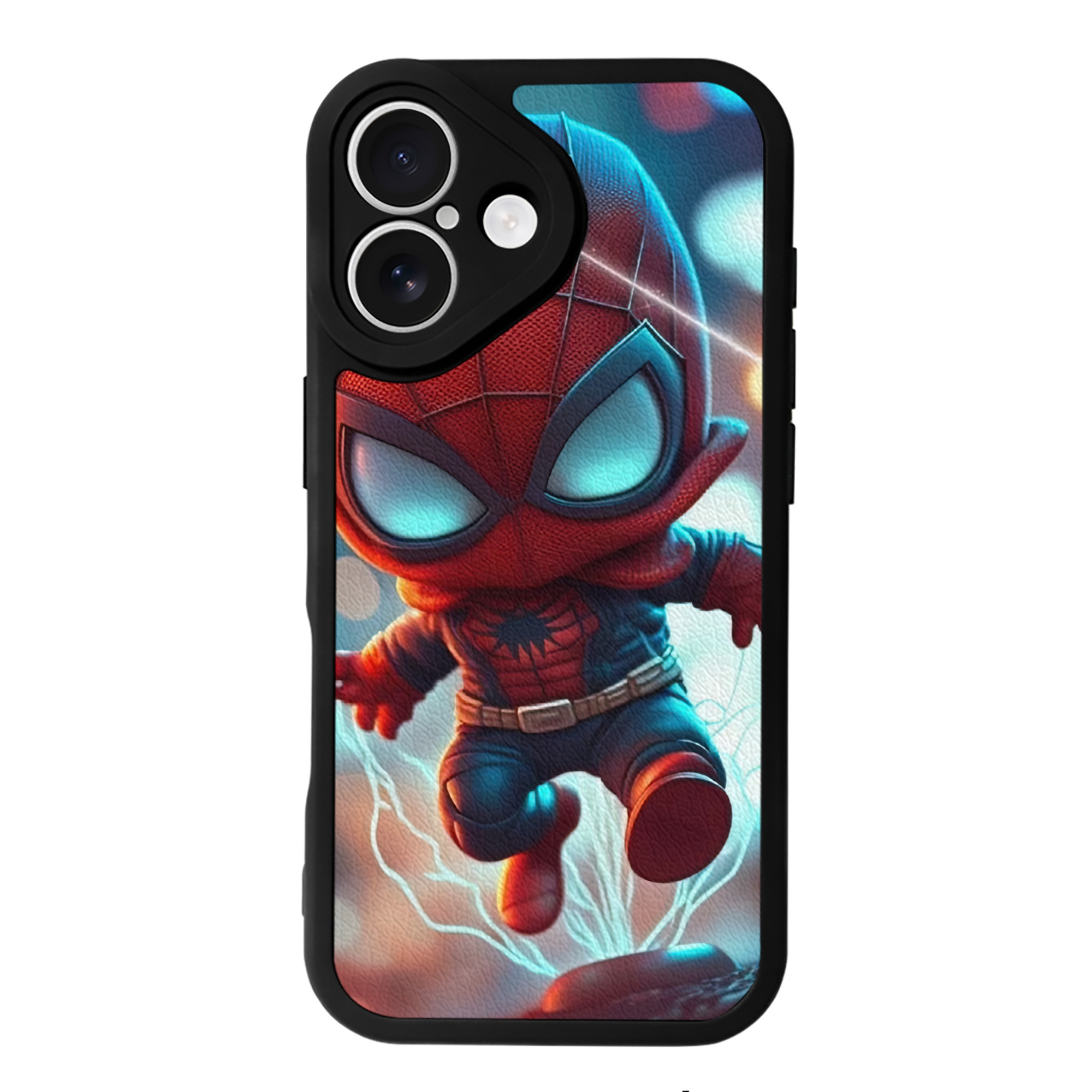 Spider Man スパイダーマン 【iPhone 16シリーズ対応】シリコンスマホケース（レザー調） 材質：シリコン